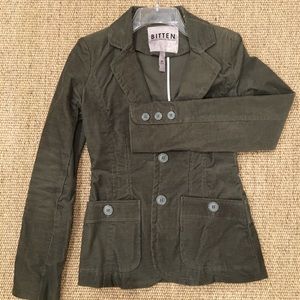 Olive green corduroy blazer